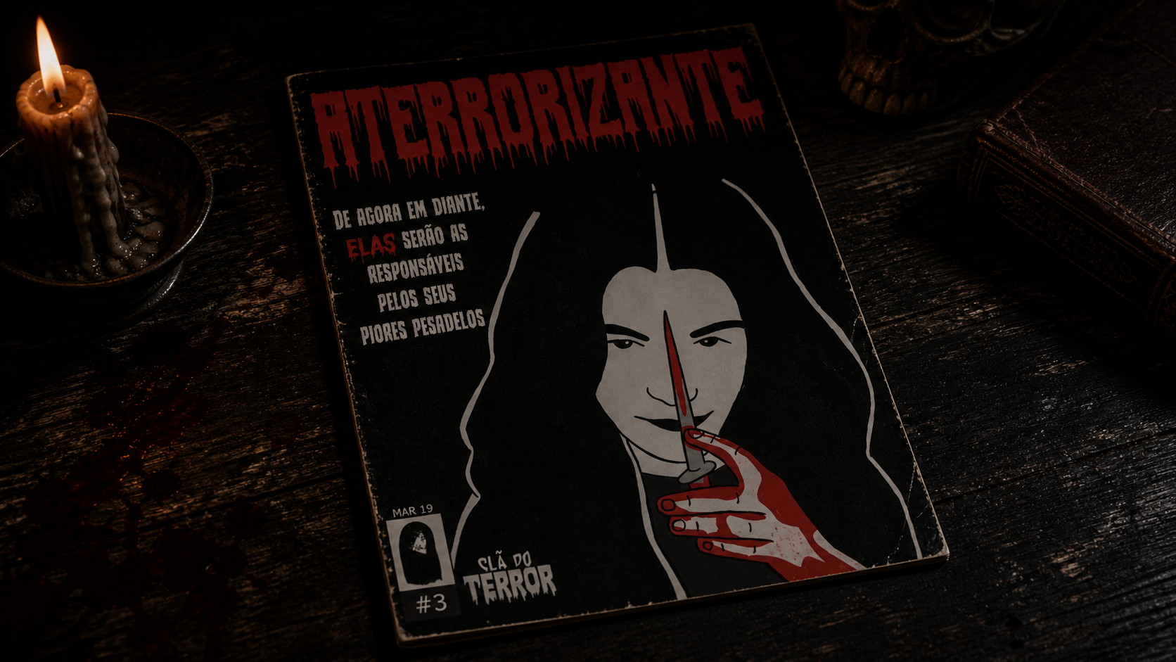 Capa do e-book Revista Aterrorizante 3ª Edição: Elas - Clã do Terror